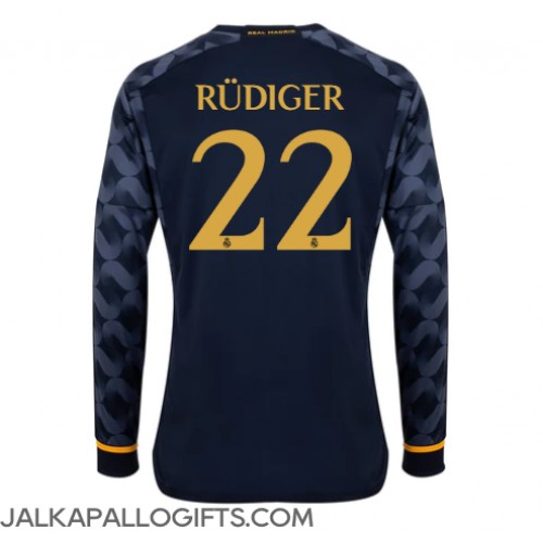 Real Madrid Antonio Rudiger #22 Vieraspaita 2023-24 Pitkähihainen